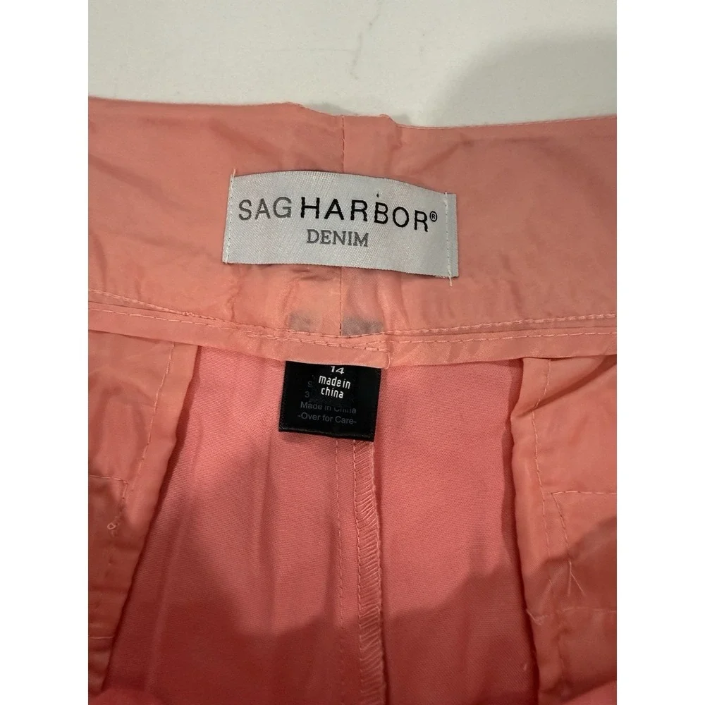 Sag Harbor (Express) Shorts Womans Sz 14 Pink 4 Pockets Zip/Hook/Eye/Button‎ NWT